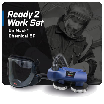 Ready 2 Work set - CA Chemical 2F & UniMask in transportkoffer