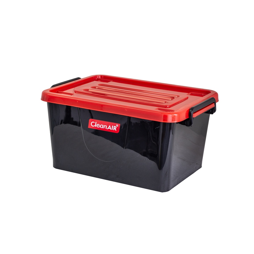 Storage box CleanAIR, 15L, 40x29x21cm D1035, black/red